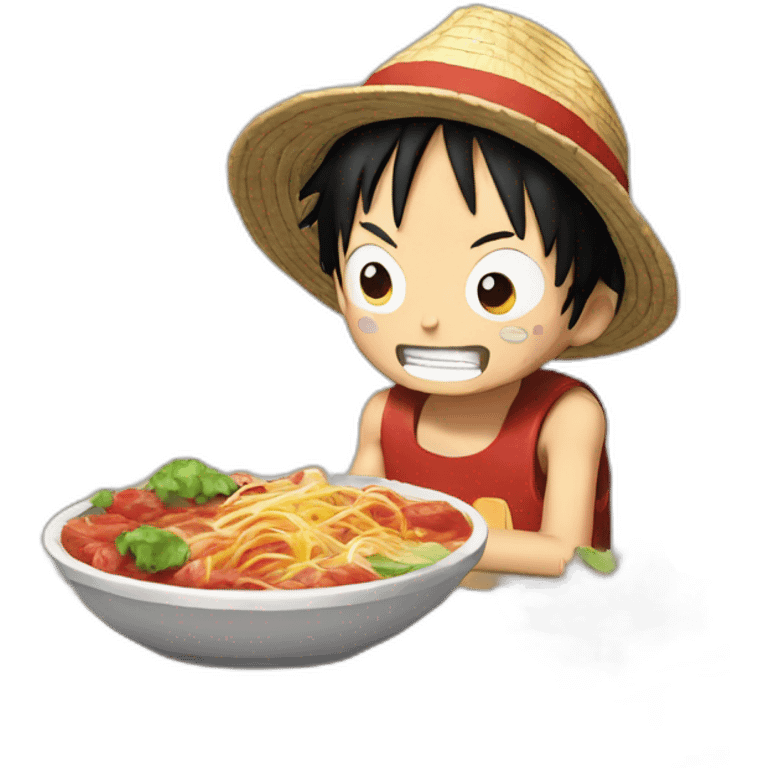 Luffy qui mange la viande emoji