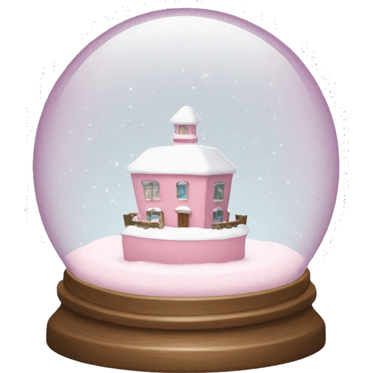 Light Pink snow globe emoji