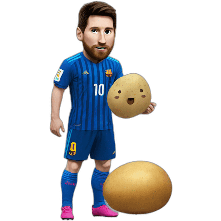 Messi and potato emoji