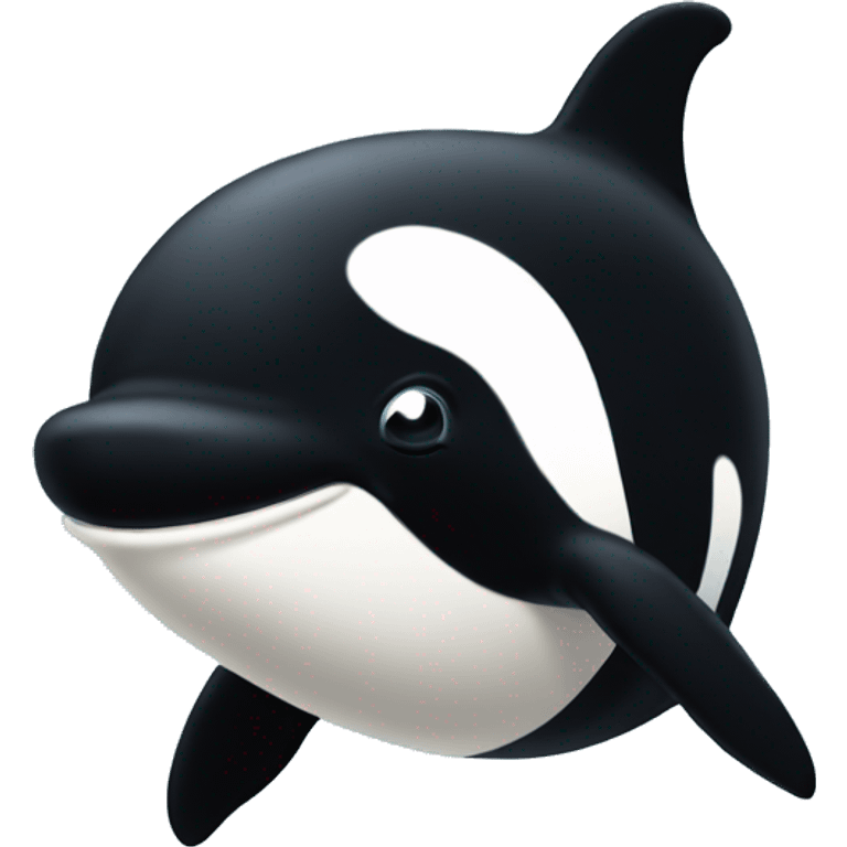 an orca in the style of twemoji/twitter/discord's emoji art style emoji