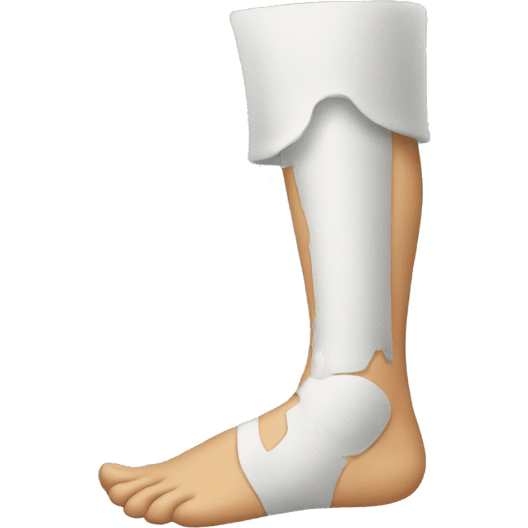 leg in a cast emoji