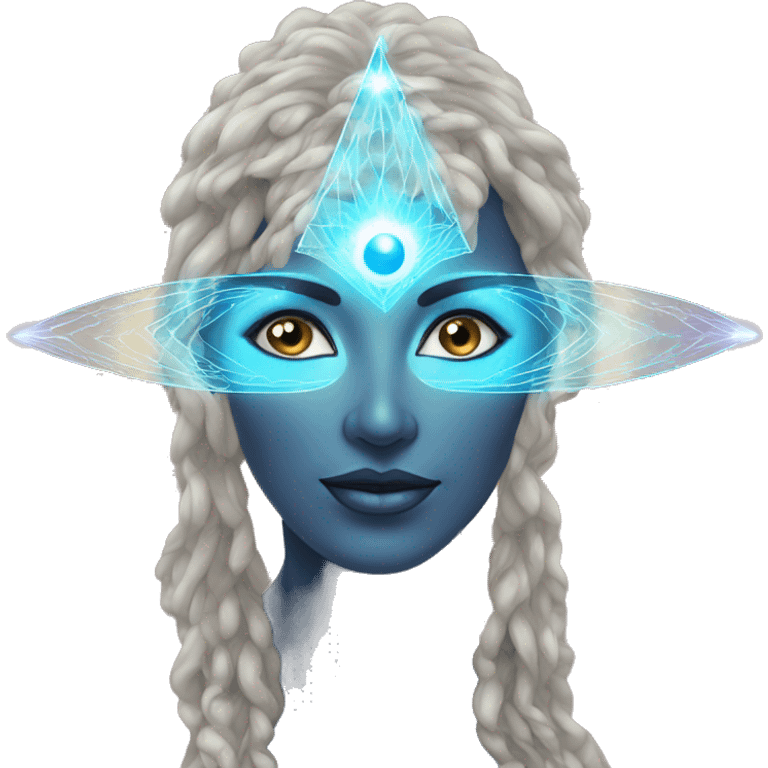 Pleiadian radiant glowing diva woman female third eye emoji