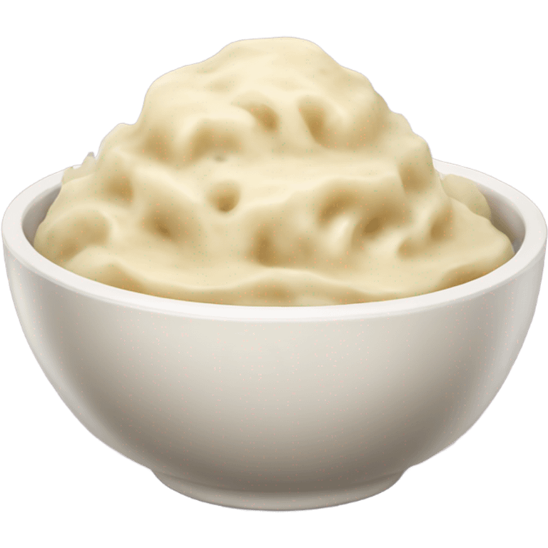 bowl of mashed potatoes with gravy emoji