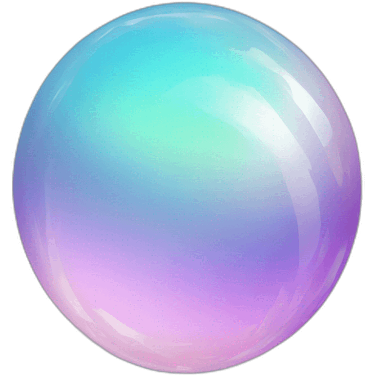 Pastel gradient crystal orb emoji