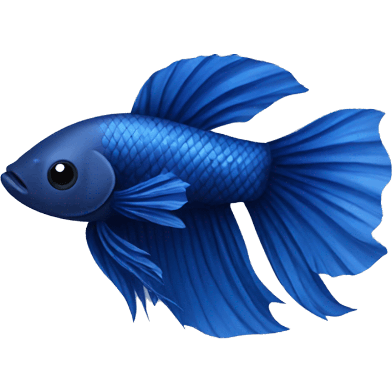 Dark blue betta fish emoji