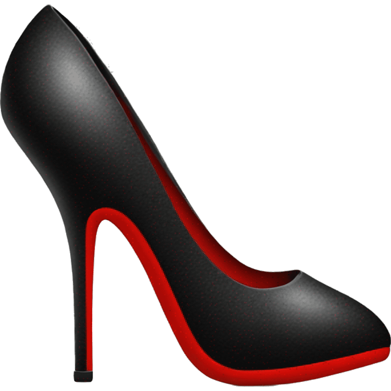 Black high heel with red bottom emoji