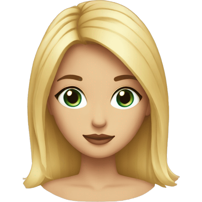 Chica hermosa y rubia ojos azules emoji