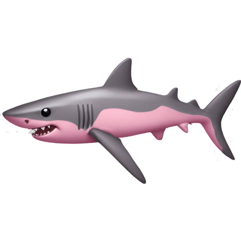 Pink shark emoji