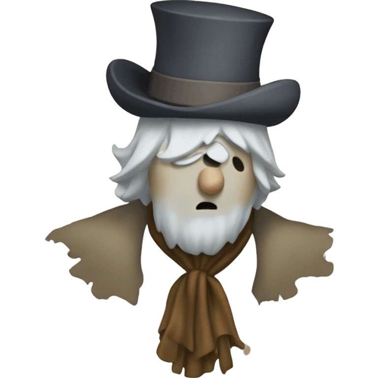 Nearly Headless Nick is a ghost in tattered noble attire with his head barely attached to his neck. Despite his eerie appearance, he carries an air of faded dignity. emoji