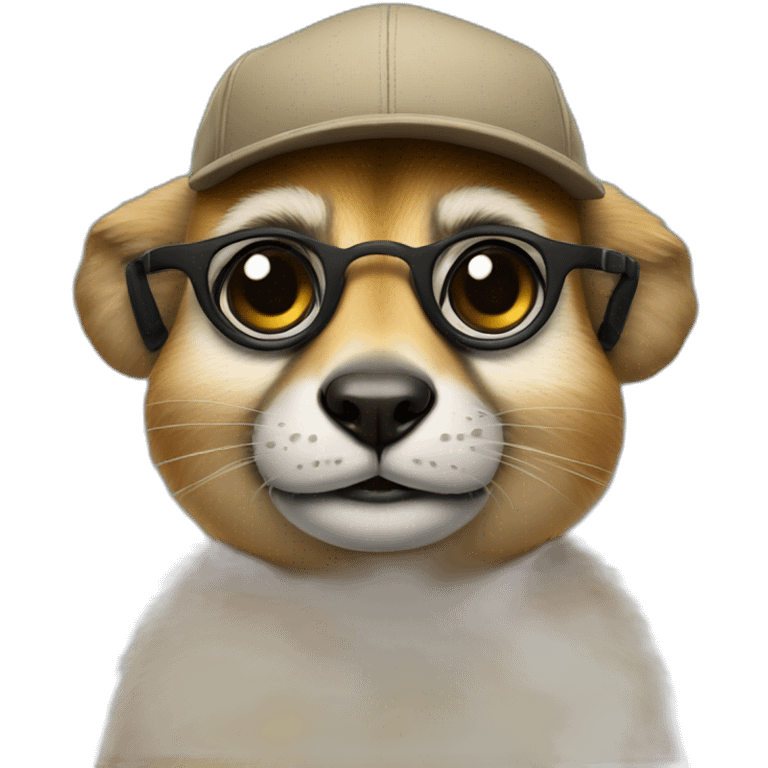 Suricate avec casquette et lunette emoji