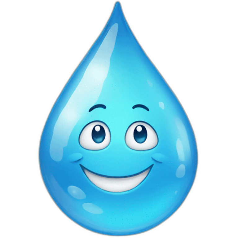 water-drop happy emoji