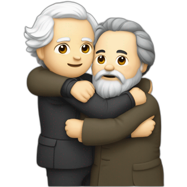 lihongzhi hug karl.marx emoji