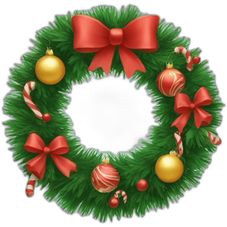 Christmas wreath emoji