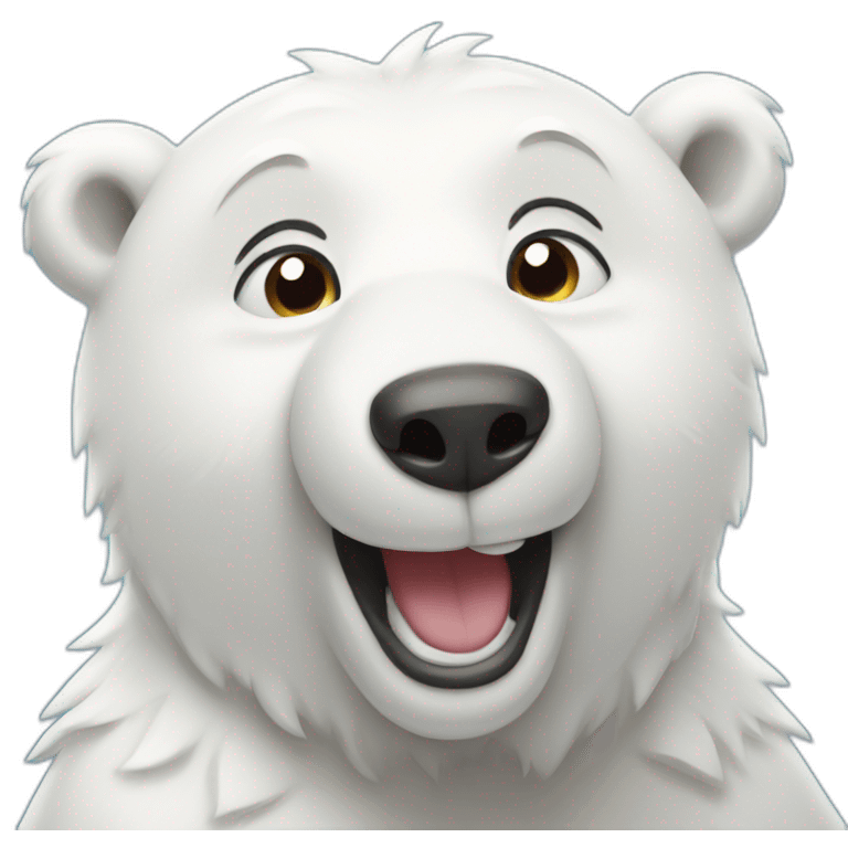 smiling polar bear emoji