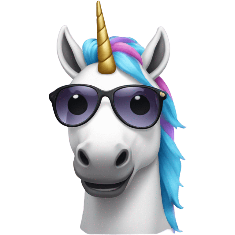 unicorn with sunglasses emoji