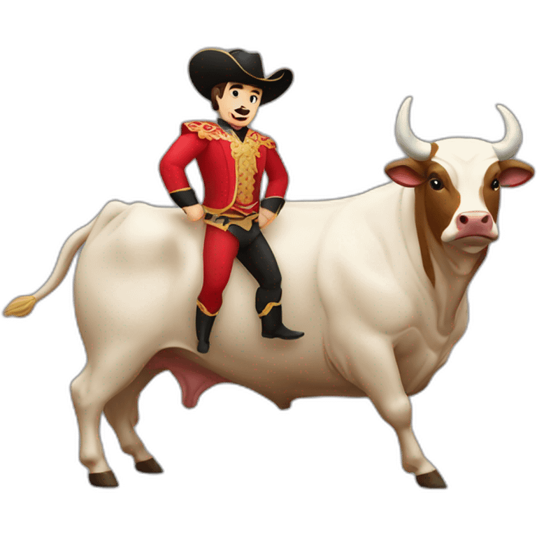 Torero and a bull corrida emoji