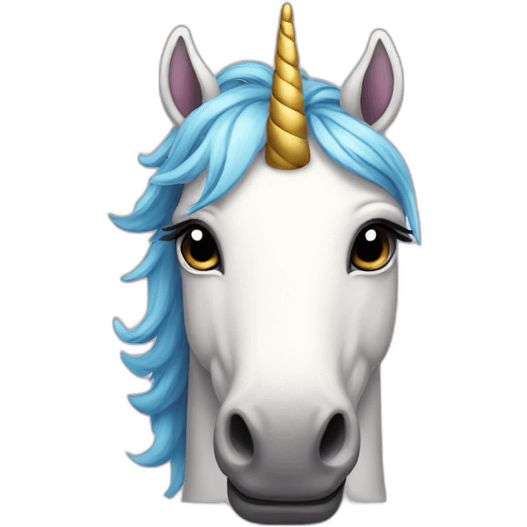 A Sad Unicorn emoji