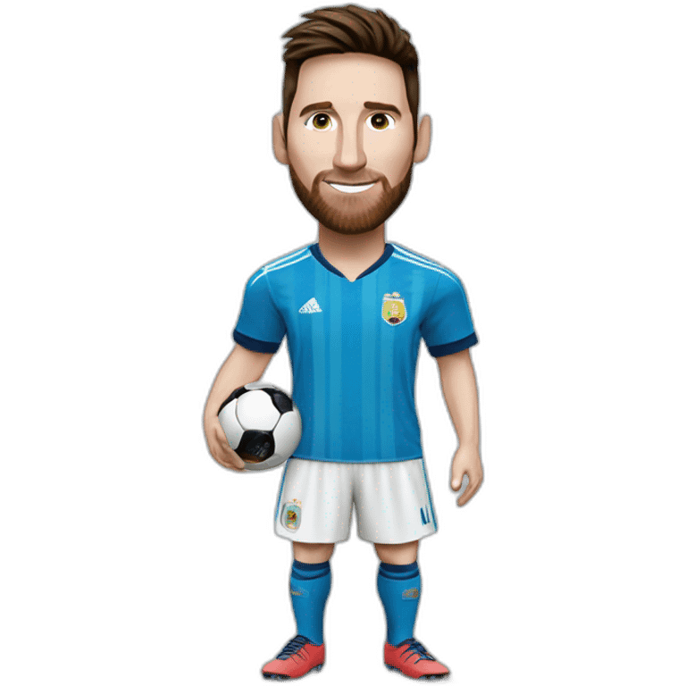 Messi avec la coupe du monde emoji