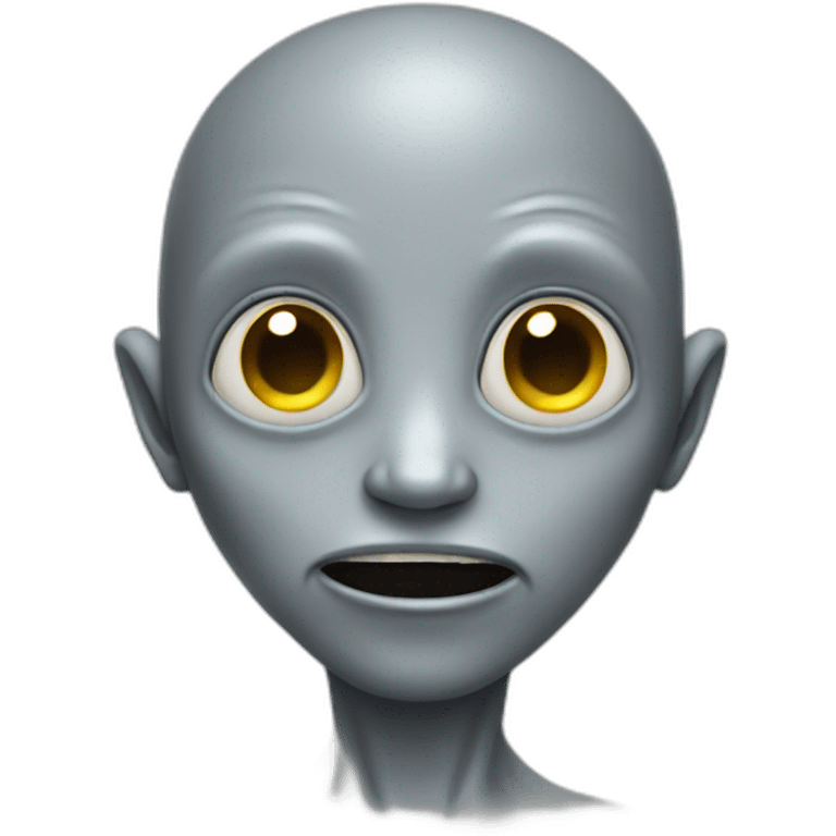 gray alien emoji