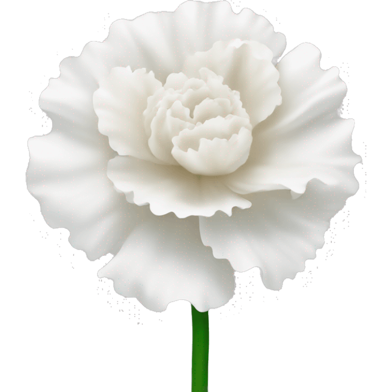 Carnation flower in white  emoji