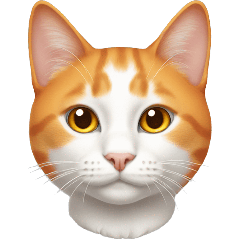 Orange white cat emoji