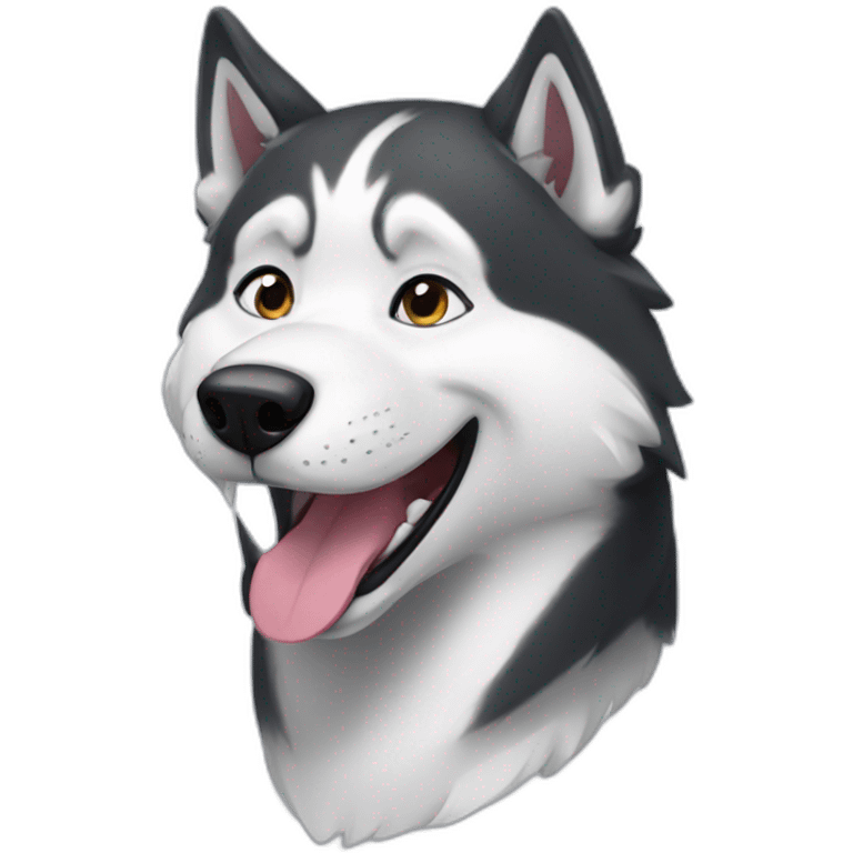 smailing husky emoji