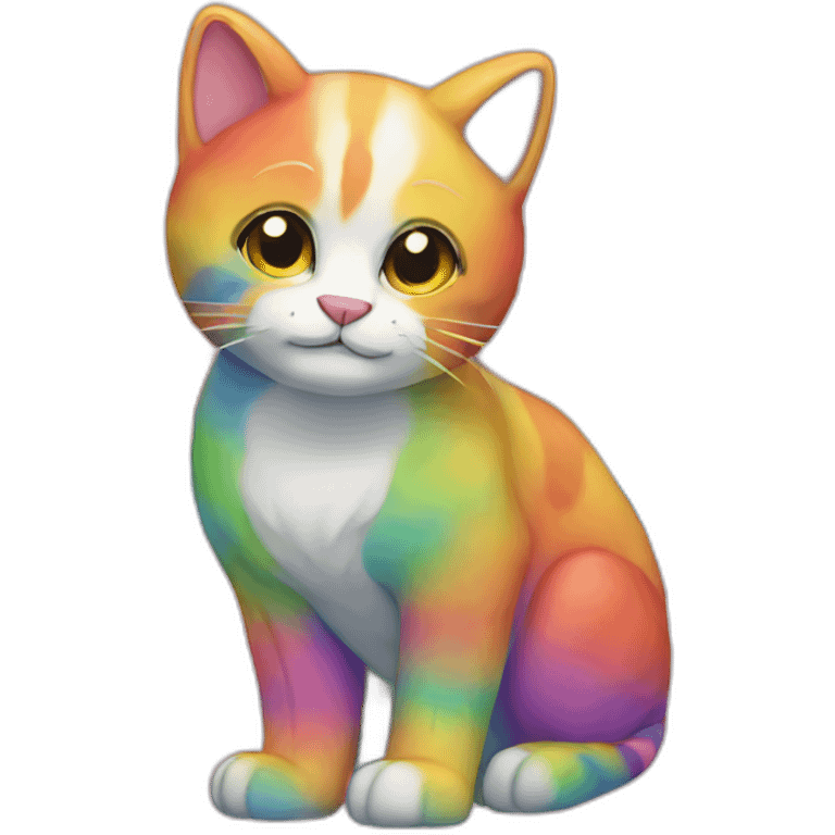 big rainbow cat emoji