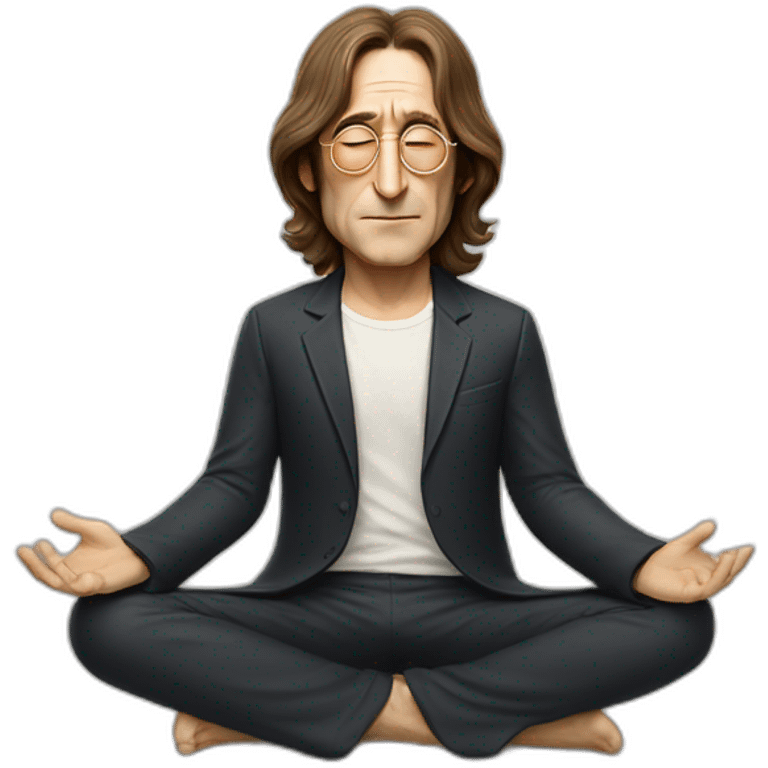 john lennon doing the lotus pose emoji