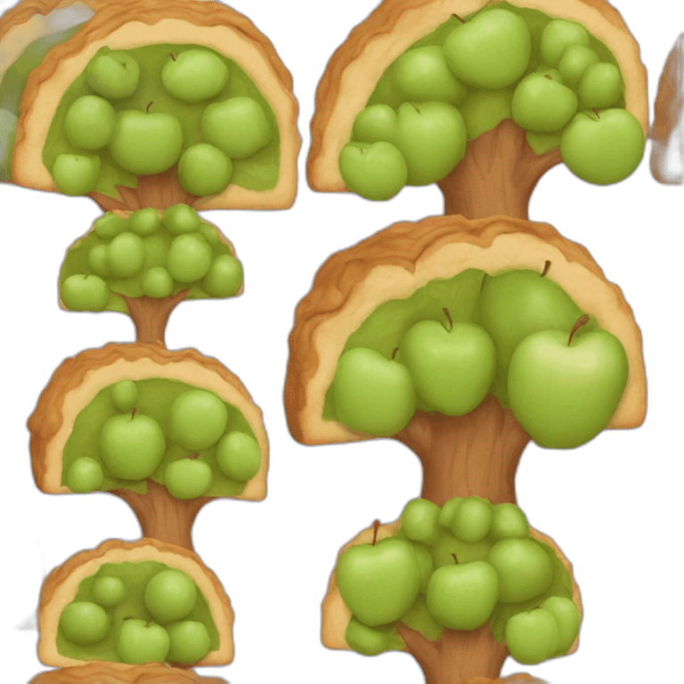 tree trunks apple pie emoji