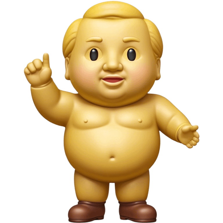 Cinematic Realistic Botero Sculpture Pop Culture Emoji, featuring an exaggerated, whimsical portrayal inspired by the famed sculptor rendered with dynamic textures and vibrant, artistic lighting. emoji