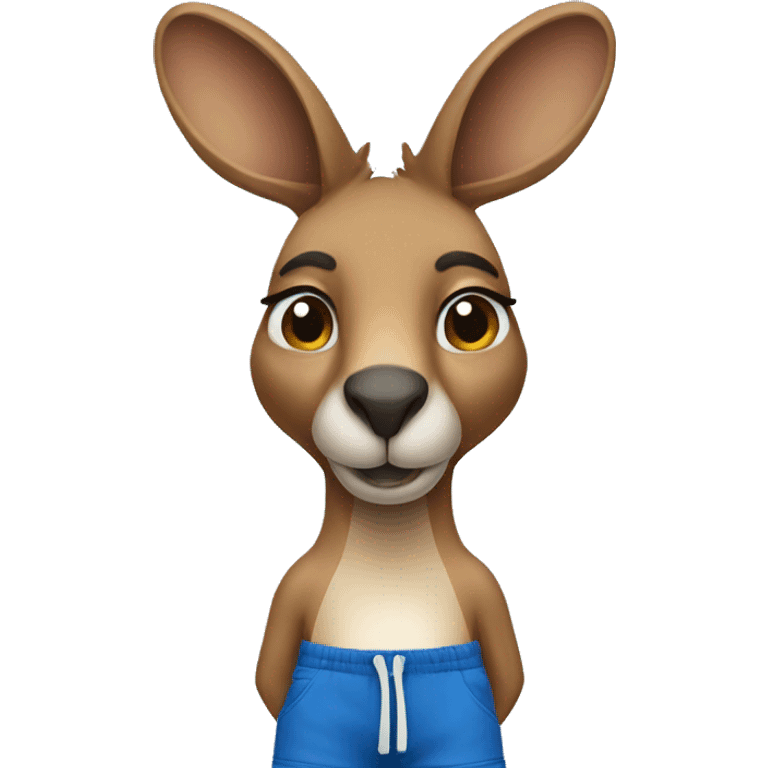 Kangaroo with blue shorts emoji