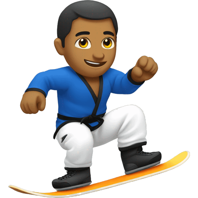 Jiu jitsu athlete snowboarding emoji