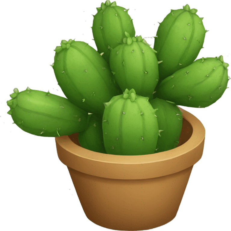 round Nopal without pot emoji