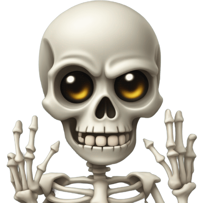 scared skeleton  emoji