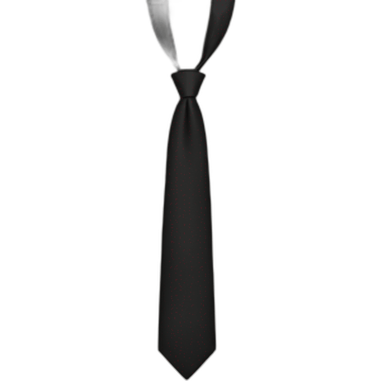 a hanging black neck tie emoji