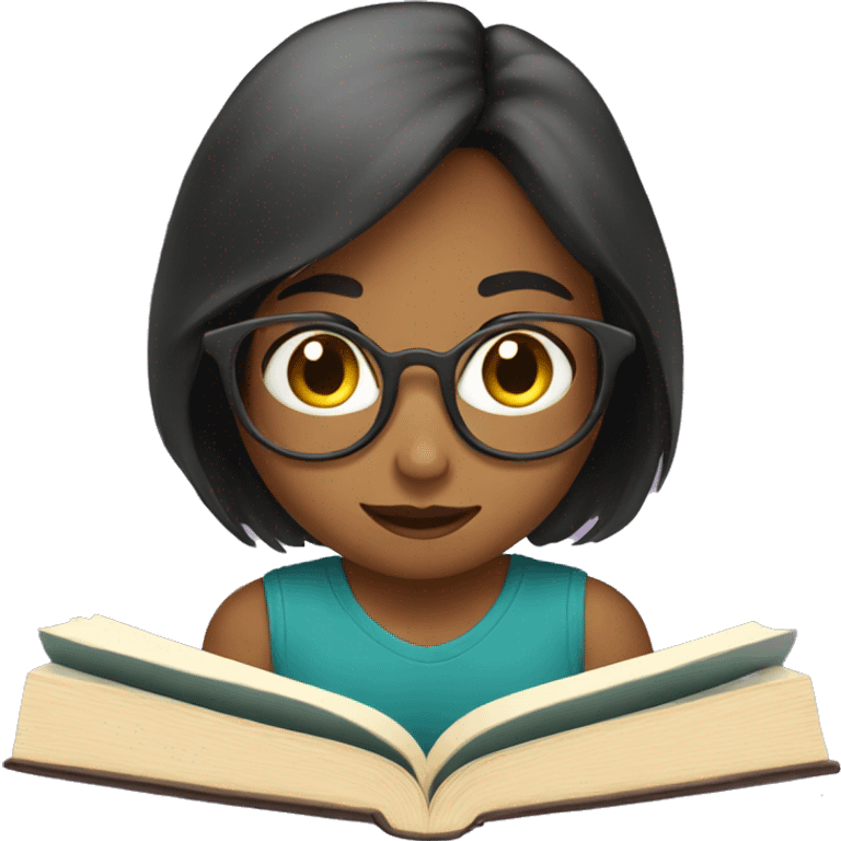 Girl reading a book emoji