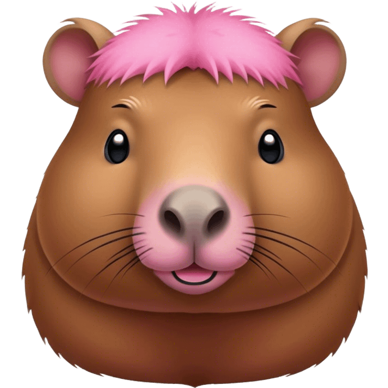 Capybara in pink emoji