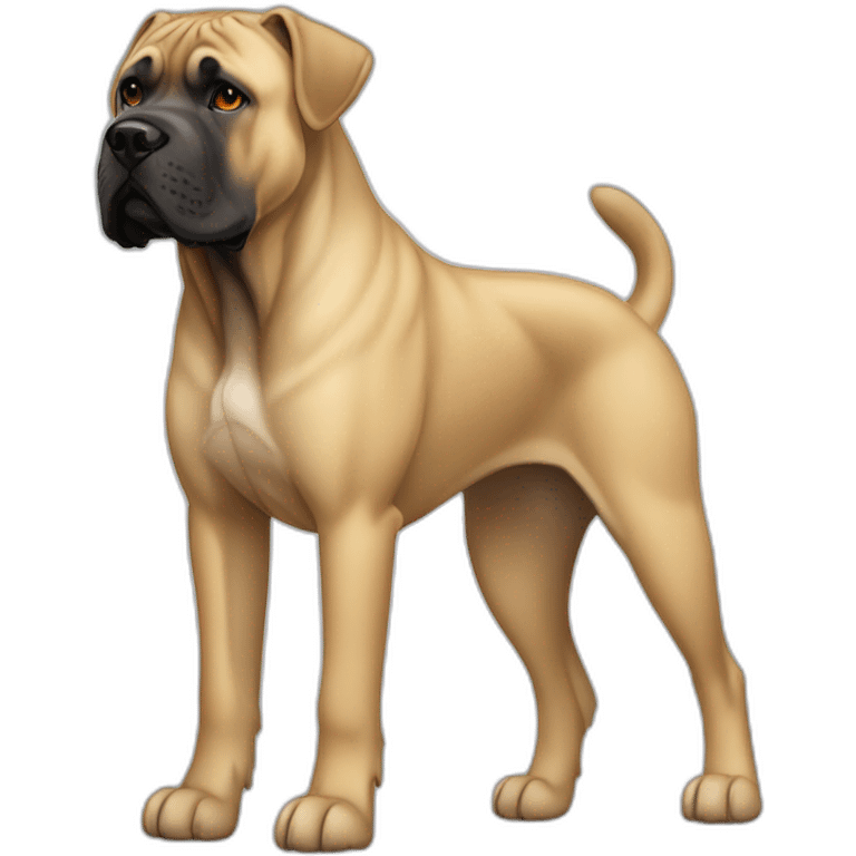 dog Cane Corso color fawn full body emoji