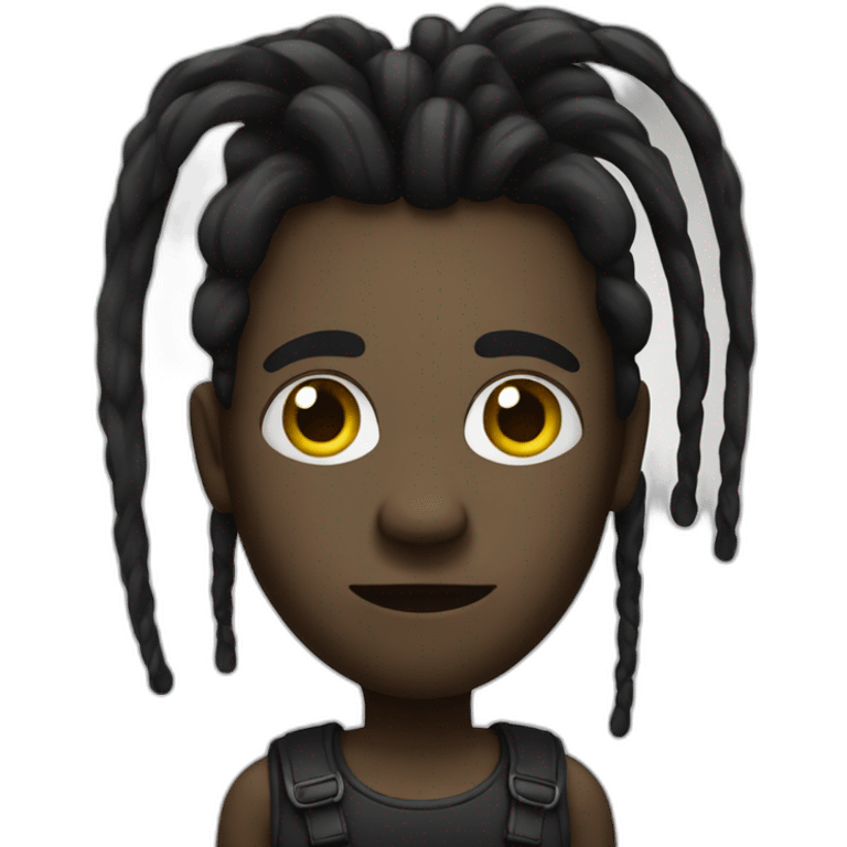 Noir avec dreadlocks emoji