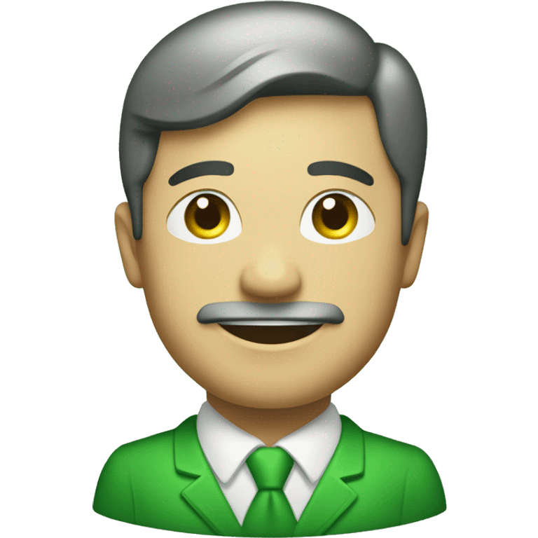 green prosperity icon in colour #004225 emoji