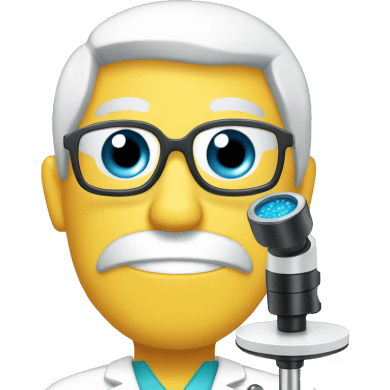 Emoji me médico viendo el microscopio emoji