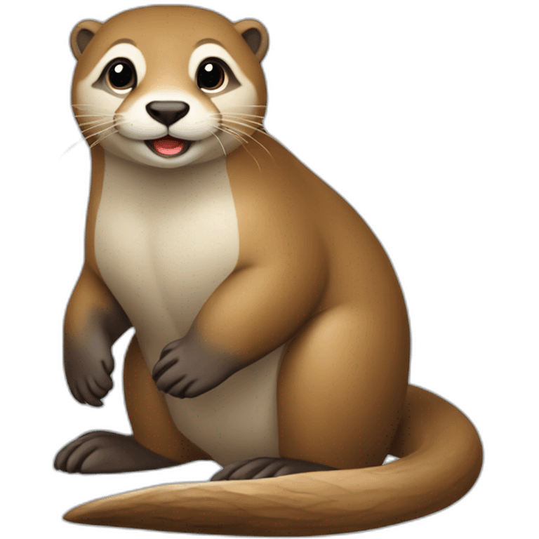 Loutres sur une loutre emoji