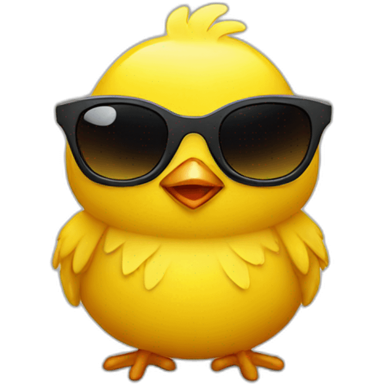 yellow chick with sunglasses emoji