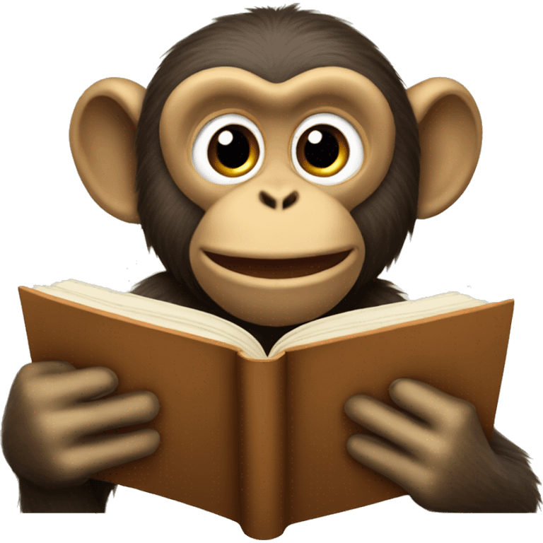 Monkey Reading Book emoji