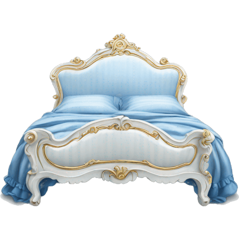 Rococo bed white and blue emoji