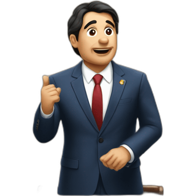 Nuñez Feijóo giving a speech in the spanish congress emoji