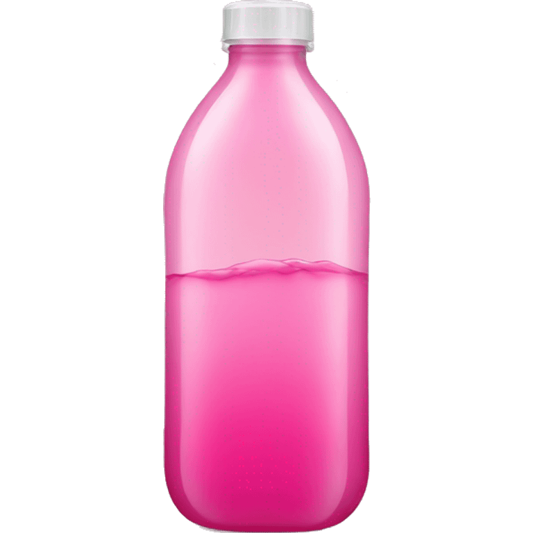 plastic bottle with crystaline pink liquid emoji