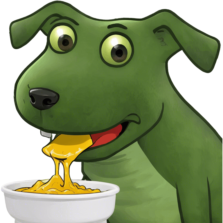 dog eating pee emoji