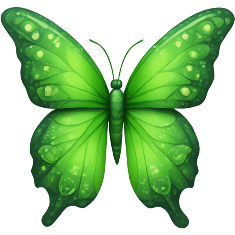 Green butterfly emoji