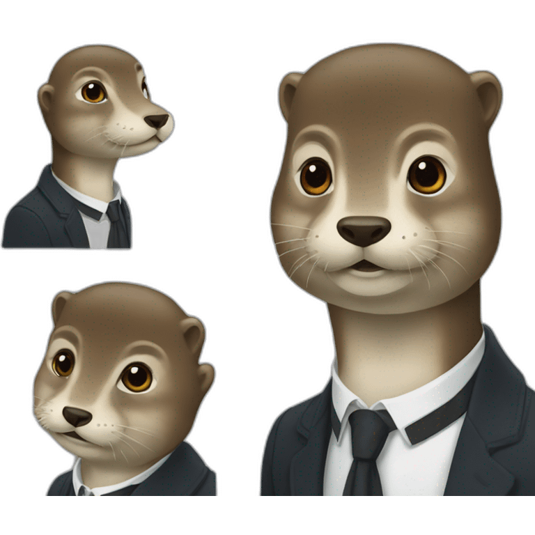 Loutre sur macron emoji